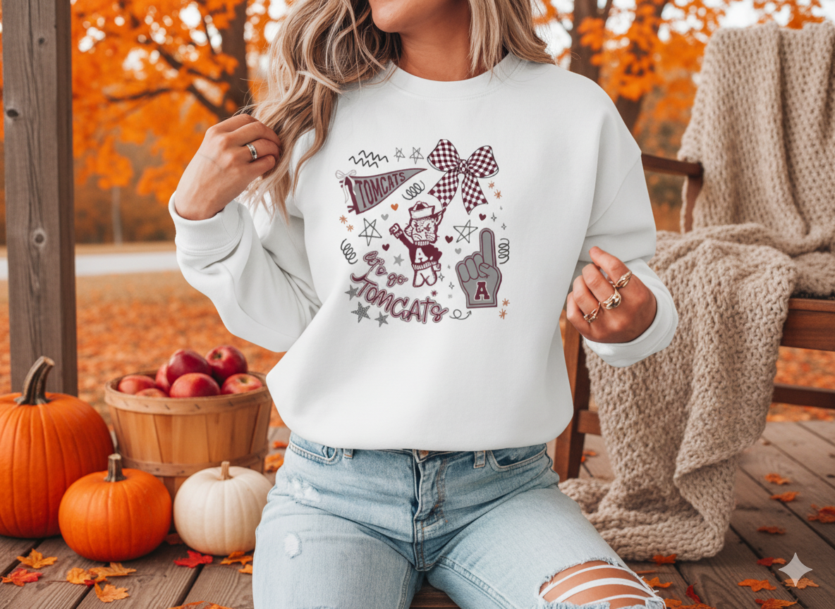 Tomcats Cheer Mom Unisex Premium Sweatshirt