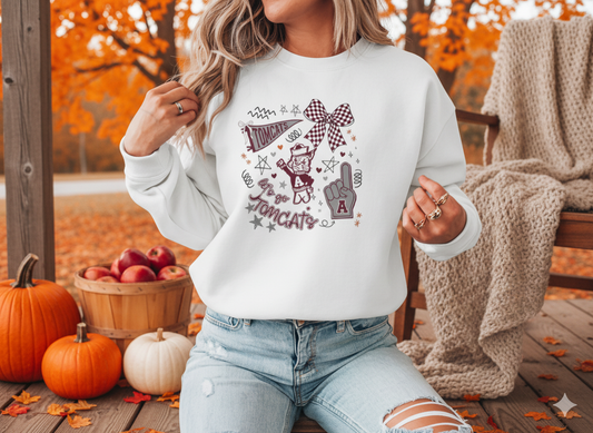 Tomcats Cheer Mom Unisex Premium Sweatshirt
