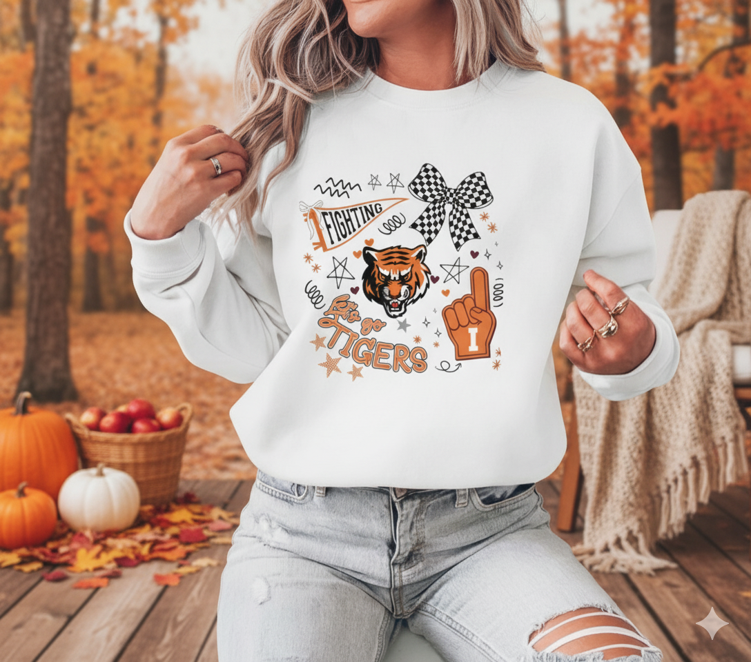 Ironton Tigers School cheerleader Spirit Fan wear Unisex Premium Sweatshirt